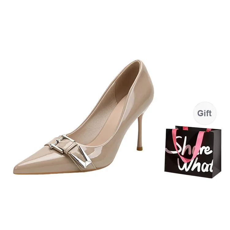 BIGTREE Slim Heel High Heels Women's-5