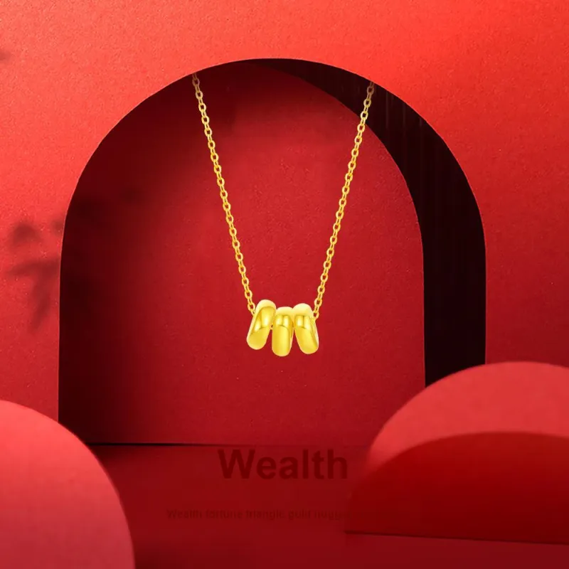 Fortune Gold Box Necklaces Unisex-6