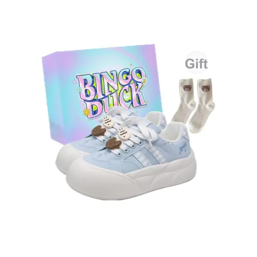 BINGO DUCK Slip-resistant и дышащие низкие кеды для скейтбординга женские небесно-голубые