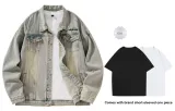 Blue Denim Washed White (Includes Random T-Shirt)