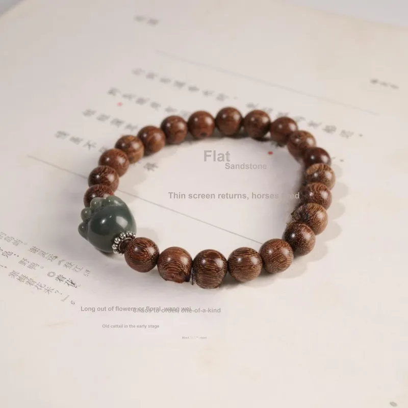 TIANTAISHAN Golden Sandalwood Wooden Bracelets Unisex-2
