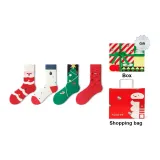Christmas Crew Socks C Set[4 Pack Gift Box Set]