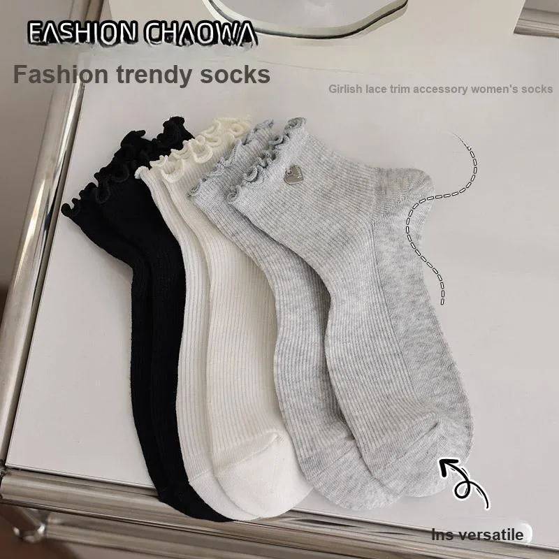 7 SEVFUN Mid Calf Socks Women's 3 Pack-3