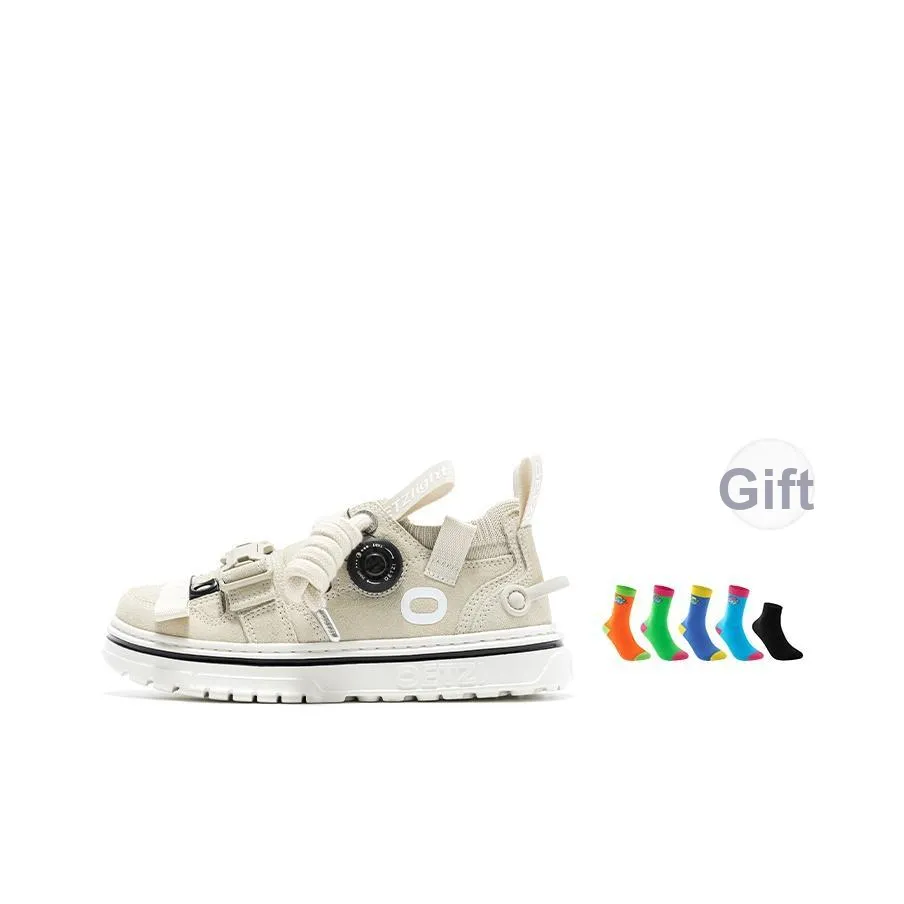 OETZI Ultra Light Series 1 Slip-resistant Abrasion-resistant Low Top Skateboard Shoes Unisex Beige ОЕЦИ Ультра Легкий Серия 1 Противоскользящие Устойчивые к износу Низкие Кроссовки для скейтбординга Унисекс Бежевый