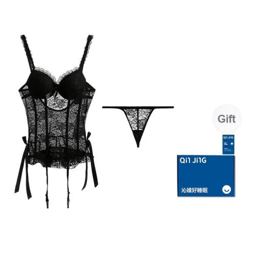 Qin Jing Pajama Set Women's Gift Box Set Black