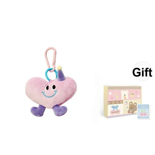 VANWALK Plush Backpack Charm Pendants Small Size Unisex Yellow/Pink/White