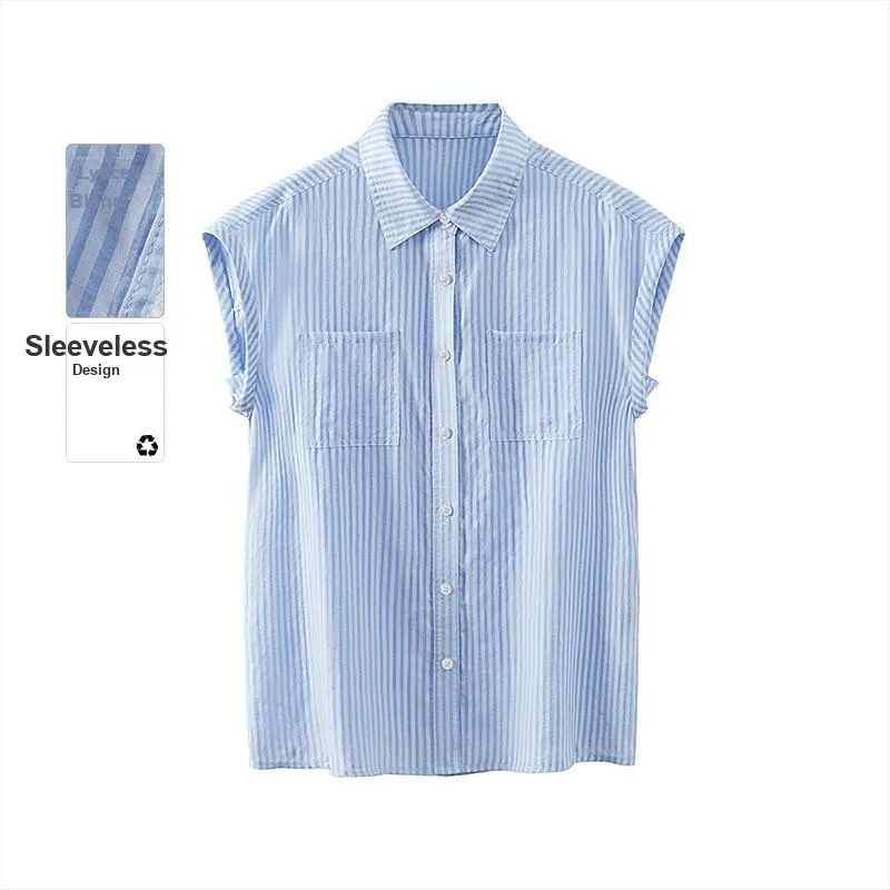 TOUCH Shirt Women's Blue Stripes-2