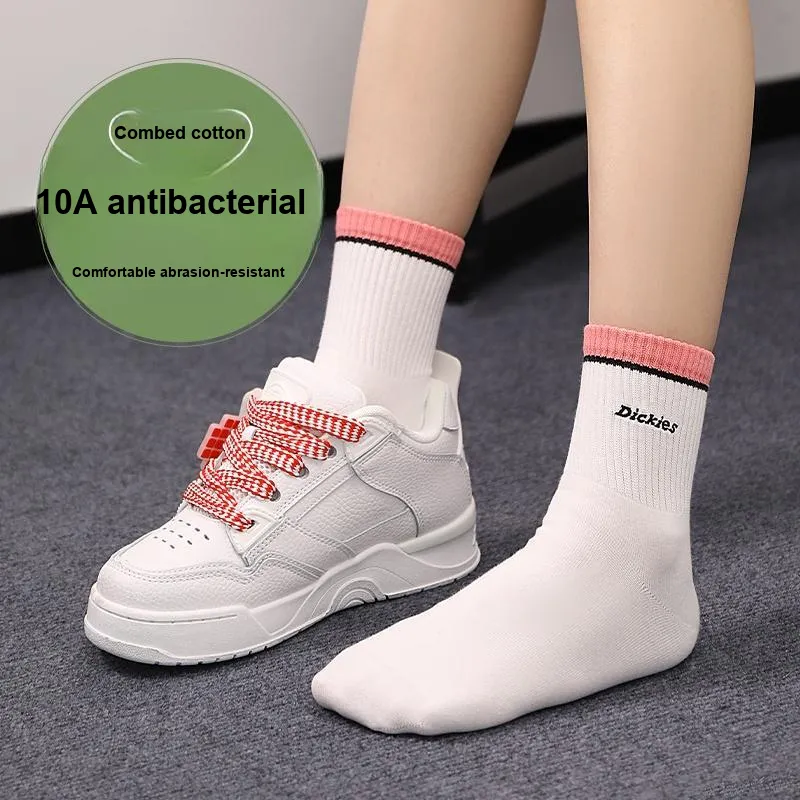 Dickies Fashion Trend White Crew Socks Unisex-11