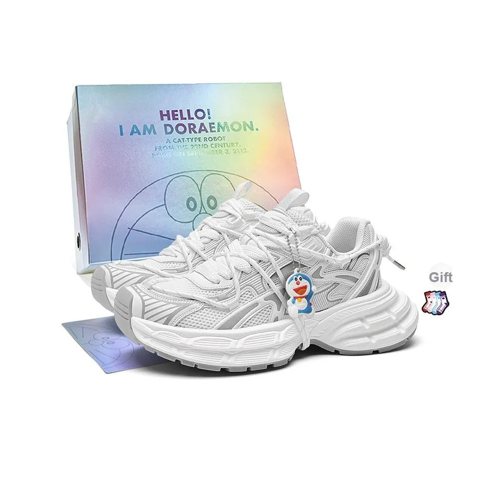DoraemonA Низкий топ толстая подошва кроссовки мужские