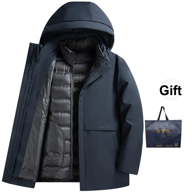 Yalu Гусиный пух 90% филамент подкладка подходит для одиночного ношения пуховик мужской