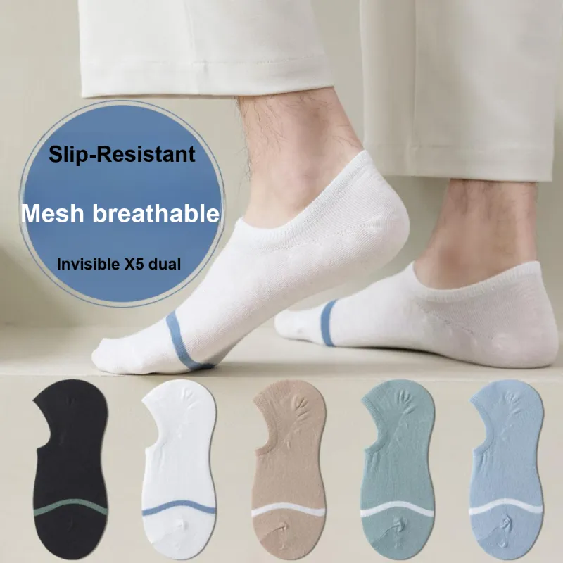 AUGUST No Show Socks Men's 5 Pack-1