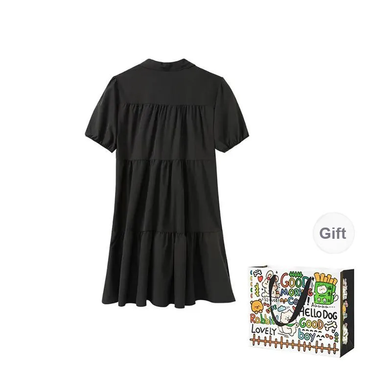 OURUOKE Short Sleeved Dress Women's-1