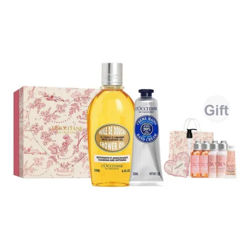 LOCCITANE Набор для ванны с маслом из сладкого миндаля + крем для рук увлажняющий эффект