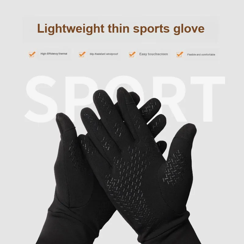 TANLU Riding Equipment Cycling Glove Outdoor Sports Unisex Polyester Elastane Black-2