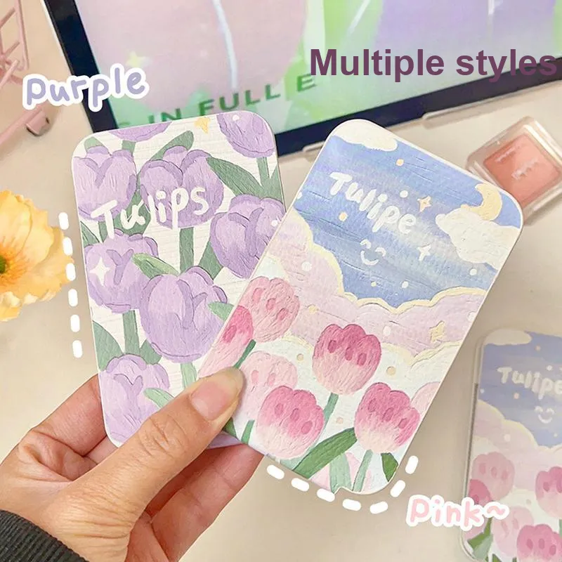 Gentle Welcome Desktop Folding Mirror Stand, Portable And Compact Cute Small Mirror-3
