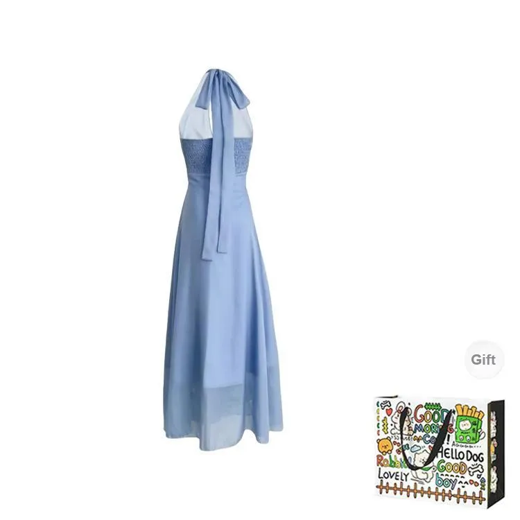 BVODE Sleeveless Dresses Women's Blue Shopping Bag Included-1