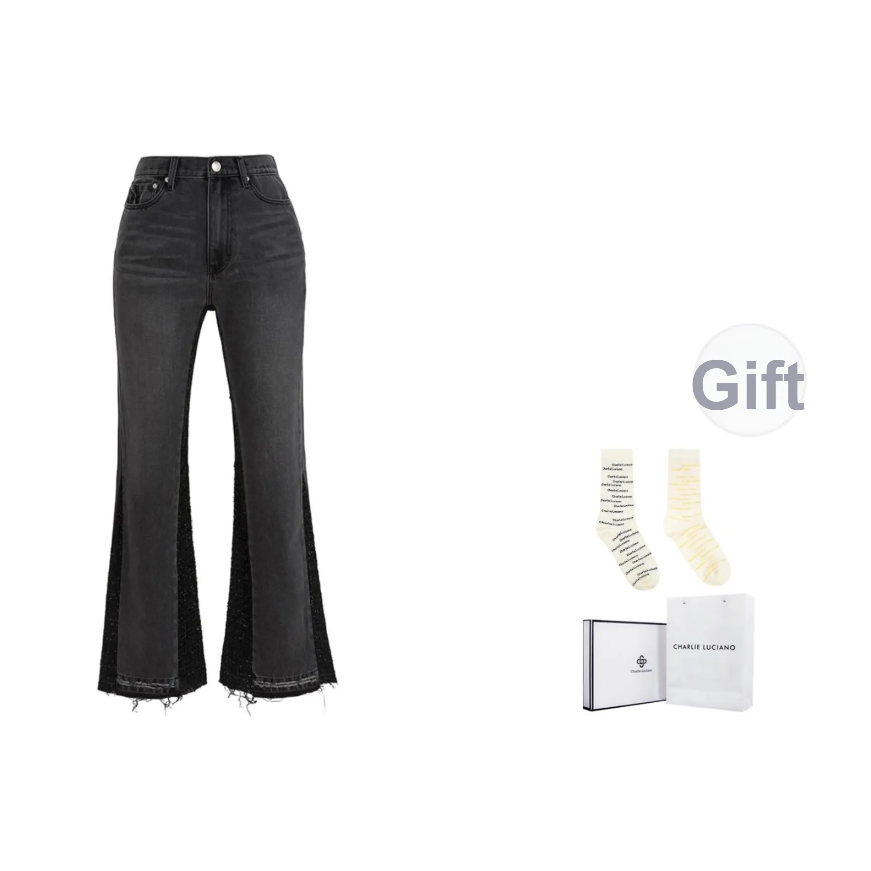 Charlie Luciano Джинсы Унисекс Черный