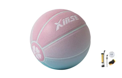 XINSE PU Basketball Blue Pink Size 7 Ball Training Unisex
