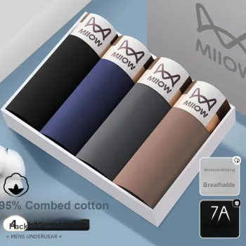 MIIOW Underpants Men's 4 Pack Mixed Color