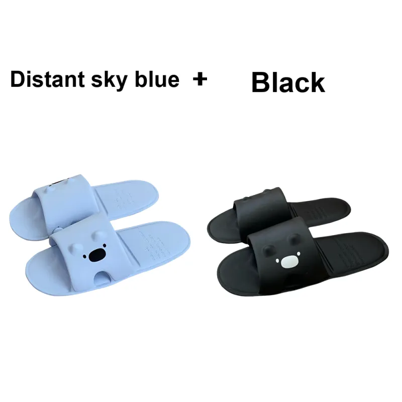 SHIGUDE Home Slippers Unisex, Black-35