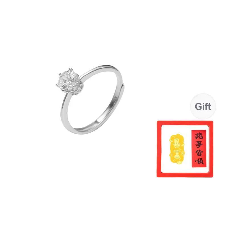 Chongqing Gold Store S925 Silver Rings Women's-6