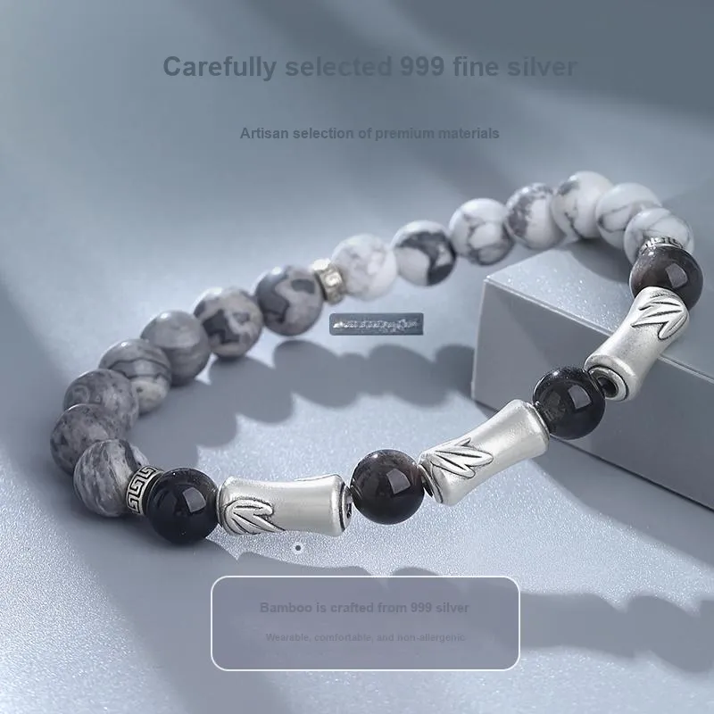 YINCHIE 999 Fine Silver Bracelets Men's Gift Box Set-2