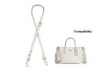 [Leather Strap]White Crossbody Bag, Adjustable 90-120cm