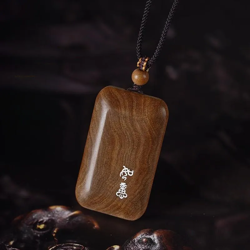 DALONG Old Mountain Sandalwood Wooden Pendant Unisex-3