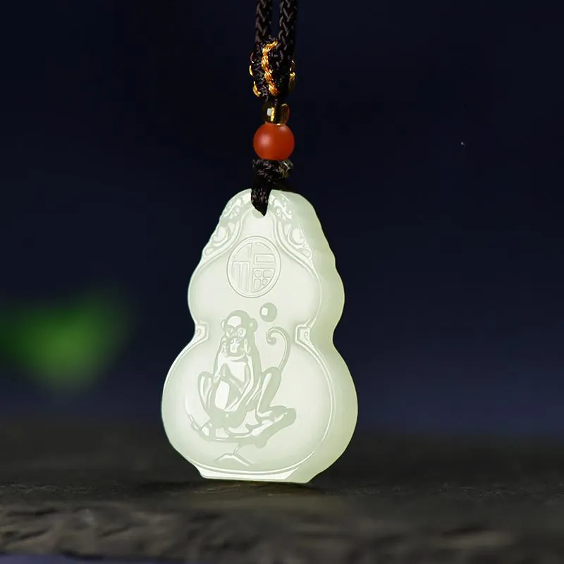 KUNYUYAO Hetian Jade Pendants White Jade Unisex-55