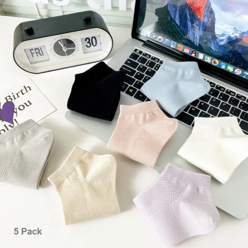 AUGUST Ankle Socks Women's 5 Pack-6