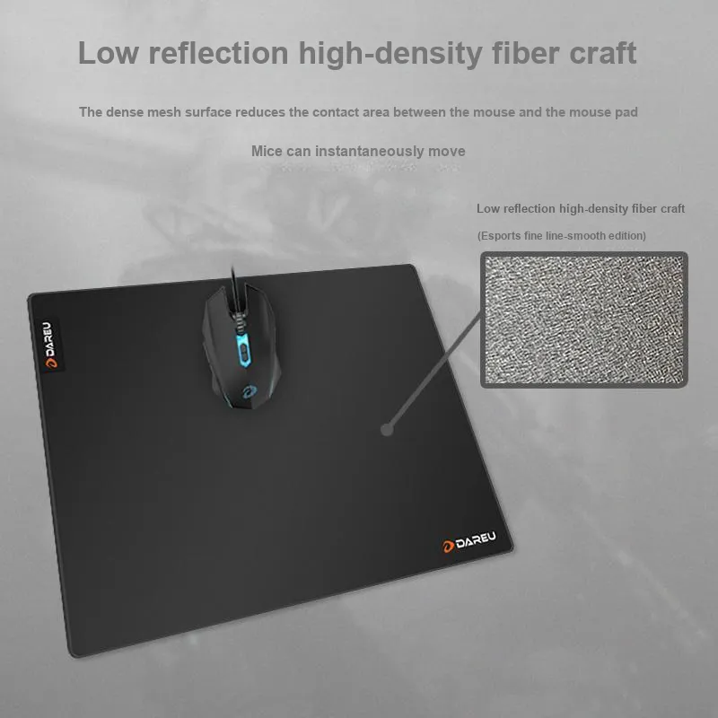 Dareu Fine Grained Textured Fabric 4mm Thickened Precision Lapped Edges Mouse Pads-4