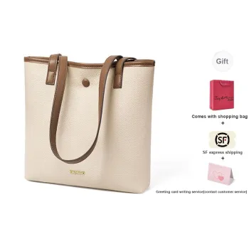 Joy&Mario Synthetic Leather Handbag Regular Women's Ecru/Elephant Gray