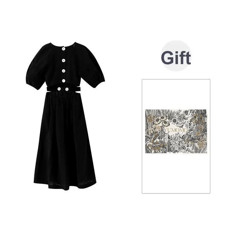 YUMOMO STAR Элегантное черное платье