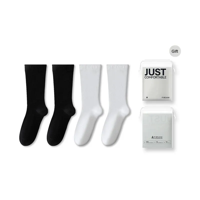 FIRS Mid Calf Socks Men's 4 Pack Mixed color Combination-18