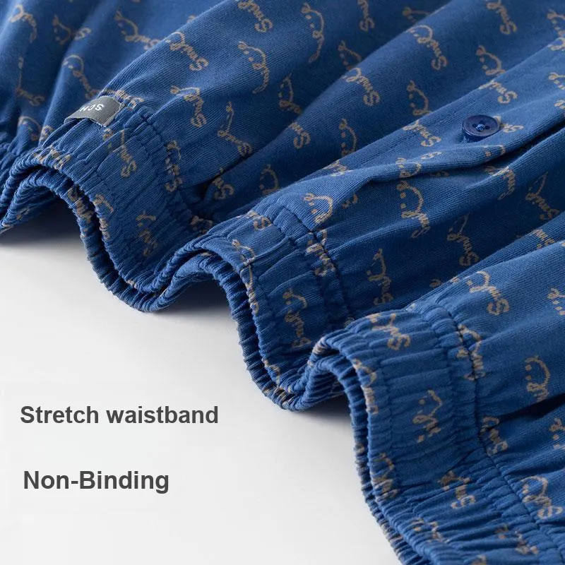 Shuya Pajama Pants Men's 1 Pack Medium Blue-3
