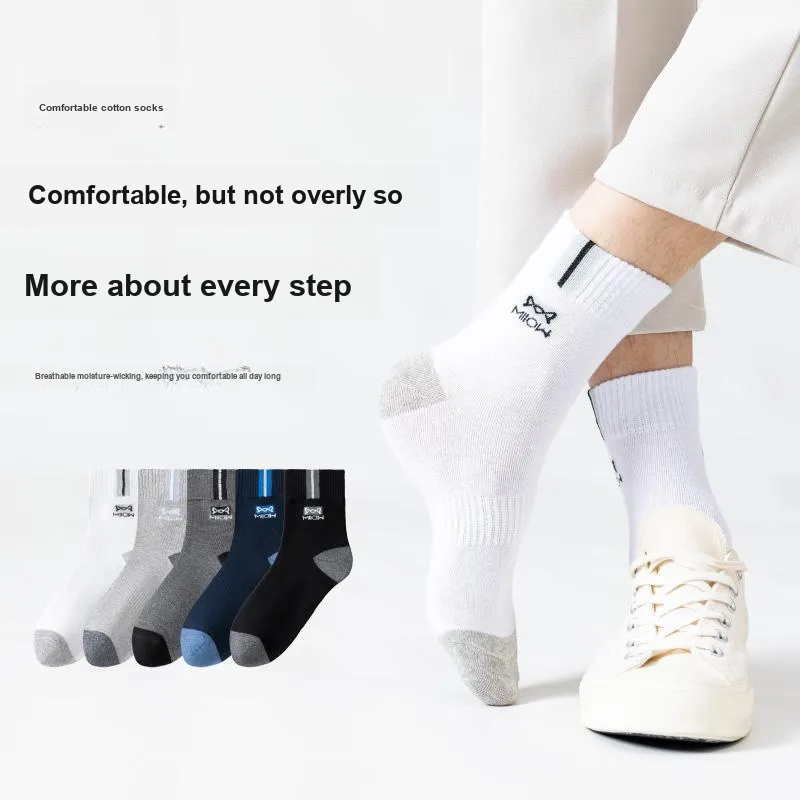 MIIOW Mid Calf Socks Unisex 5 Pack-14