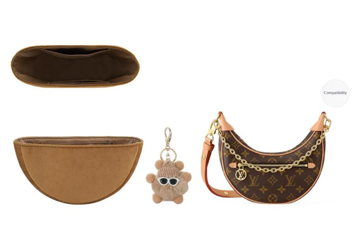 Lan Bao Fan Sherpa Storage Classification Bag Liner Original Velvet Edition Accessories Single Purchase Unisex Brown