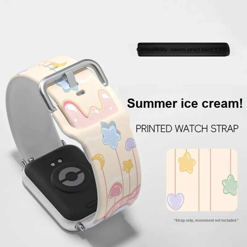 CHUANGYIDA Xiaomi Red Beige Compatibility Watch Band 135 230mm Silicone Material-6