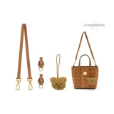 [Underarm One Shoulder]Brown Thin Shoulder Strap+Abrasion-Resistant Buckle (Includes Charm)