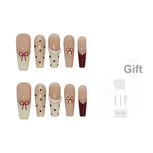 AIDINGQI Annie Журнал Французский Кошка Eyed Юбка False Nail Средний LADDER Красный Градиентный Стиль Инстаграм 25мм