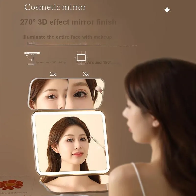 Oh Well LED HD Foldable Multifunction Portable Make Up Mirrors-1