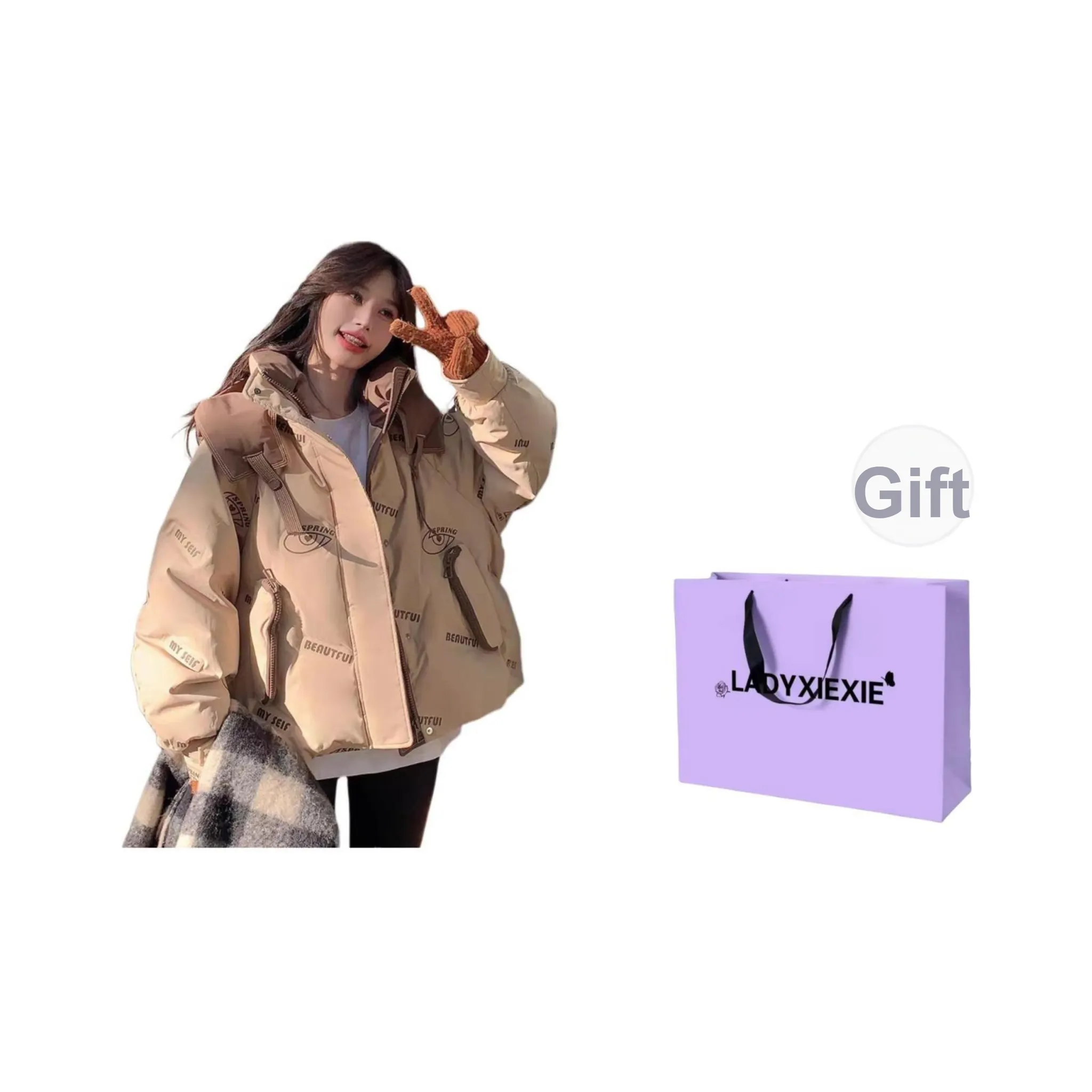 LADYXIEXIE Пуховик женский