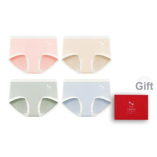 RED DRAGONFLY Хлопковые трусы женские 4 штуки набор в подарочной коробке