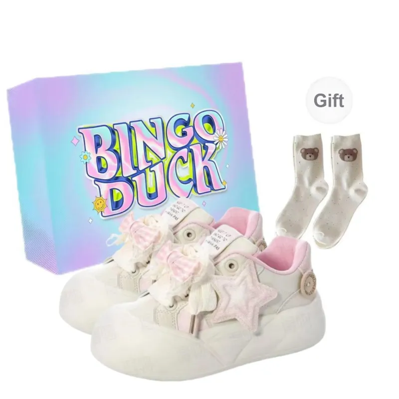 BINGO DUCK Slip Resistant Low Top Skateboard Shoes Women's-4