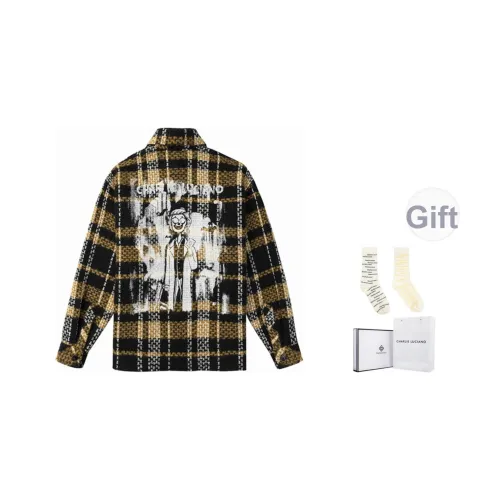 Charlie Luciano Рубашка Унисекс Черный Желтый