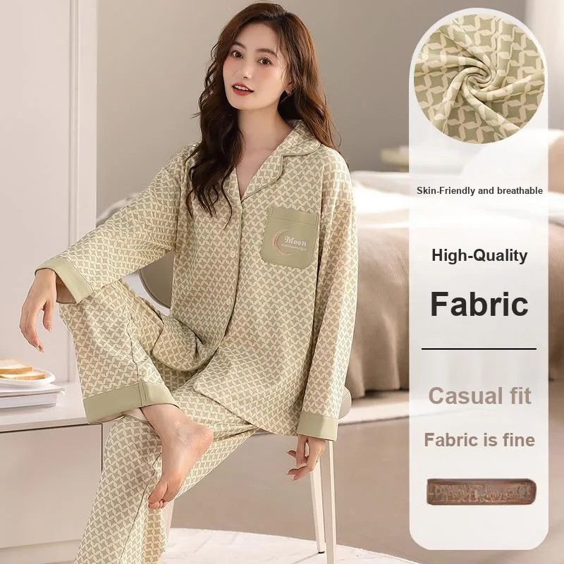 XIAFENYAN Pajama Set Women's Apricot-1