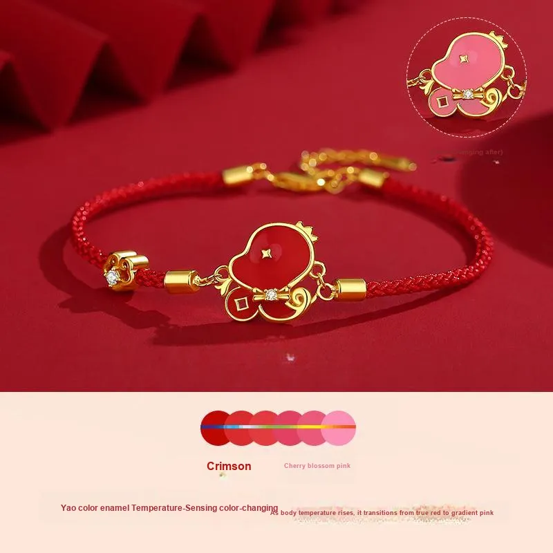 ZUOHUO S925 Silver Bracelets Women's Champagne Gold-4