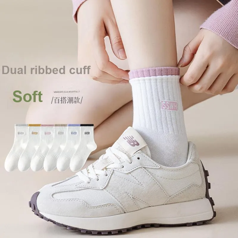 Lan Miao Mid Calf Socks Women's 7 Pack-8