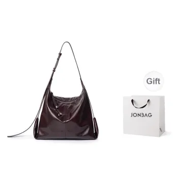 JONBAG Synthetic Leather Crossbody Bag Shoulder Bag Regular Women's Burgundy Brown/Black/Ivory White