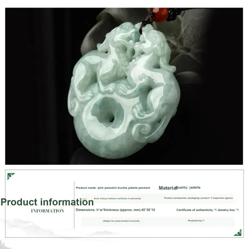 Oriental Jade Glutinous Jade Necklaces Unisex-2